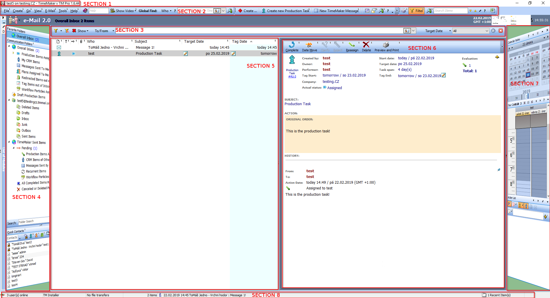 TimeMaker main window